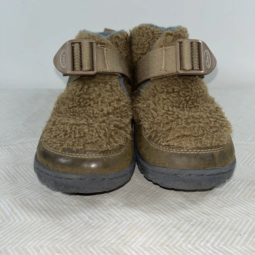 Chaco Ramble Puff Kids Booties Slippers Size 2 EU 33 Trekking Brown Sherpa‎ Warm